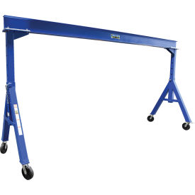 Vestil Steel Adjustable Height Gantry Crane 20'W x 14-1/16'H Phenolic Casters 4000 lb. Capacity AHS-4-20-14