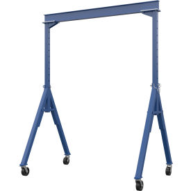 Vestil Steel Adjustable Height Gantry Crane 10'W x 16-1/16'H Phenolic Casters 8000 lb. Capacity AHS-8-10-16