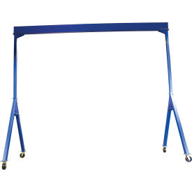 Vestil Steel Adjustable Height Gantry Crane 20'W x 16-1/16'H Phenolic Casters 8000 lb. Capacity AHS-8-20-16