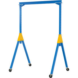 Vestil Adj. Height Steel Knock Down Gantry Crane w/ Total Locking Casters 10'W x 12'H 2000 lb. Cap AHSN-2-10-12-TLC