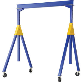 Vestil Adjustable Height Steel Knock Down Gantry Crane 10'W x 16'H Phenolic Casters 4000 Cap AHSN-4-10-16
