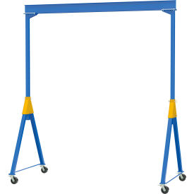 Vestil Adj. Height Steel Knock Down Gantry Crane with Total Locking15'W x 16-1/16'H 6000 lb. Cap AHSN-6-15-16-TLC