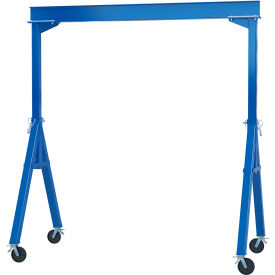 Vestil Fixed Height Steel Gantry Crane with Total Locking Casters 20'W x 10'H 2000 lb. Capacity FHS-2-20-TLC