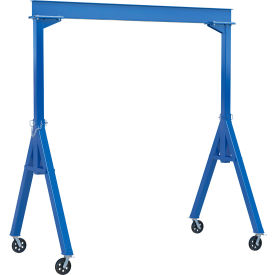 Vestil Fixed Height Steel Gantry Crane with V-Groove Ductile Casters 20'W x 10'H 4000 lb. Capacity FHS-4-20-VG