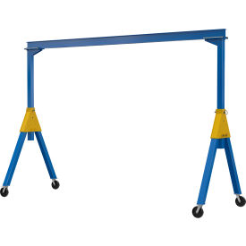 Vestil Fixed Steel Knock Down Gantry Crane w/ Glass Filled Nylon Casters 15'W x 10'H 2000 lb. Cap FHSN-2-15