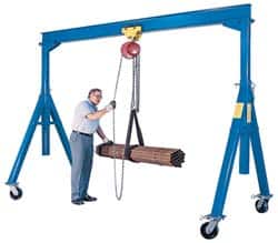 Adjustable Gantry Crane: 6,000 lb Working Load Limit, 10.125