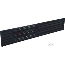 Vestil Bolt-On Style Steel Guard Rail 3-Rib 6-1/2'L Black GR-F3R-BO-7-BK