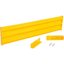 Steel Traffic Machinery Guard Rail Drop In Style 6'L Yellow GR-F3R-DI-6-YL