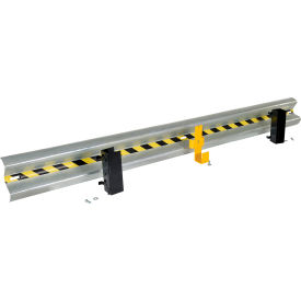 Steel Drop-In Guard Rail 10'L With (3) Brackets & Hardware Galvanized GR-H2R-DI-10-HDG