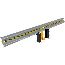 Steel Drop-In Guard Rail 12'L With (3) Brackets & Hardware Galvanized GR-H2R-DI-12-HDG