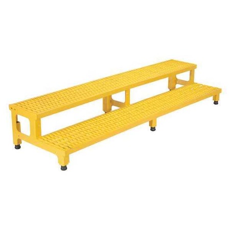Adjustable Serrated Step Mate Stand, 15.25 Overall Height, Steel, Yellow MPN:ASP-72