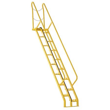 161 7/8 in Overall H, Alternating Tread Stair Unit, Steel, 14 Steps, 350 lb Load Capacity MPN:ATS-10-68