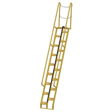 173 5/8 in Overall H, Alternating Tread Stair Unit, Steel, 17 Steps, 350 lb Load Capacity MPN:ATS-11-68