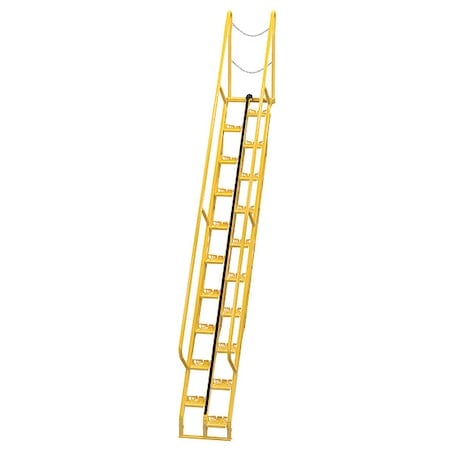 186 1/8 in Overall H, Alternating Tread Stair Unit, Steel, 20 Steps, 350 lb Load Capacity MPN:ATS-12-56