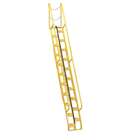 198 5/8 in Overall H, Alternating Tread Stair Unit, Steel, 21 Steps, 350 lb Load Capacity MPN:ATS-13-56