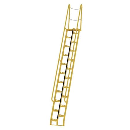 198 in Overall H, Alternating Tread Stair Unit, Steel, 21 Steps, 350 lb Load Capacity MPN:ATS-13-68