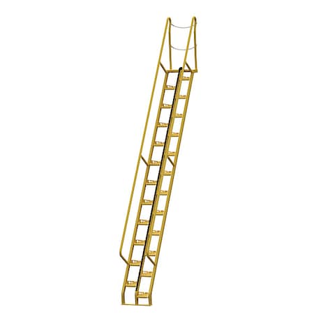 210 3/8 in Overall H, Alternating Tread Stair Unit, Steel, 24 Steps, 350 lb Load Capacity MPN:ATS-14-56