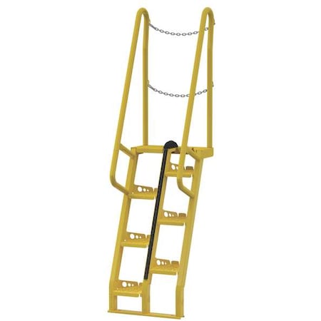 90 1/2 in Overall H, Alternating Tread Stair Unit, Steel, 7 Steps, 350 lb Load Capacity MPN:ATS-4-56