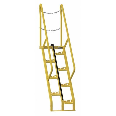 102 7/16 in Overall H, Alternating Tread Stair Unit, Steel, 8 Steps, 350 lb Load Capacity MPN:ATS-5-56