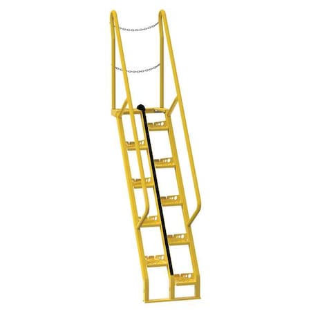 114 1/4 in Overall H, Alternating Tread Stair Unit, Steel, 10 Steps, 350 lb Load Capacity MPN:ATS-6-56