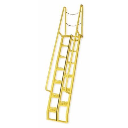138 1/4 in Overall H, Alternating Tread Stair Unit, Steel, 13 Steps, 350 lb Load Capacity MPN:ATS-8-56
