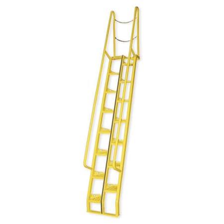 150 1/4 in Overall H, Alternating Tread Stair Unit, Steel, 15 Steps, 350 lb Load Capacity MPN:ATS-9-56