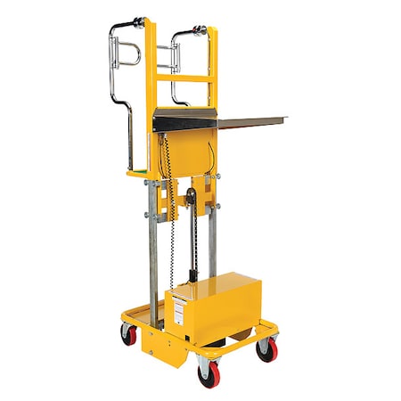Blue Powder Coated Steel Electric Order Picker 440lb Capacity MPN:EOP-440