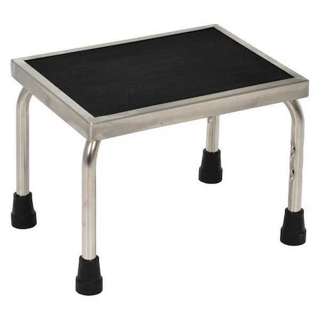 Stainless Steel Foot Stool, 1 Steps, 11 Overall Height, Stainless Steel, Silver MPN:FT-SS-1