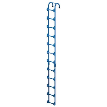 12 ft Overall H, Storage Tank Ladder, Steel, Powder Coated Finish, 300 lb Load Capacity MPN:NTAL-12