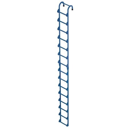 15 ft. Overall H, Storage Tank Ladder, Steel, 15 Steps, Blue Powder Coated Finish MPN:NTAL-15
