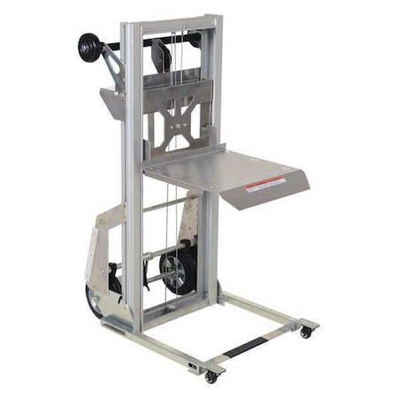 Portable Aluminum Load Lifter, 200 lb., 200 lb Load Capacity, 44.9375 Overall Height, Aluminum MPN:PALL-200