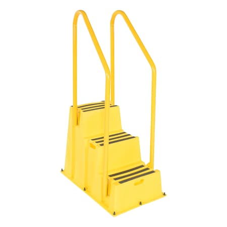 3 Steps, 70 Overall Height, Polyethylene, Yellow MPN:SPN-3-YL-HR