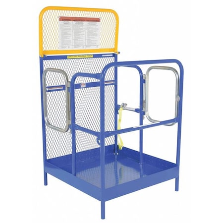Steel Work Platform w/2 Door Entry, 36x36 MPN:WP-3636-DD