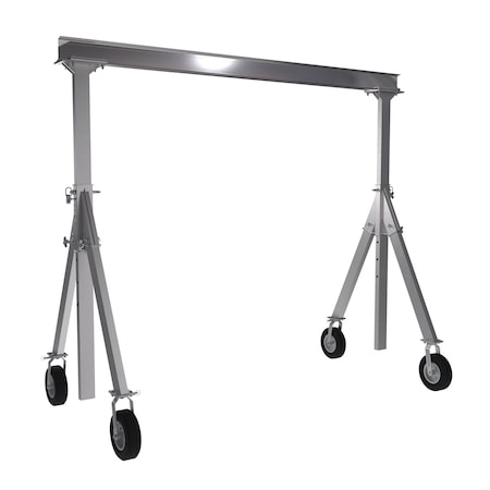 Alum Gantry Crane, Pneumatic Caster, 10x10 MPN:AHA-15-10-10-PNU