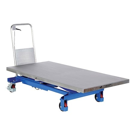 Hydraulic Single Scissor Cart, 1000 lb. Cap, 63