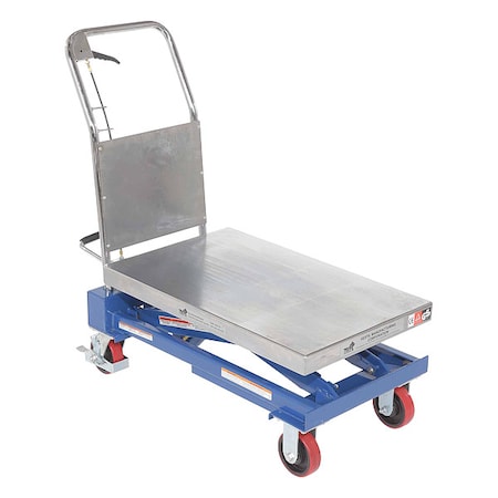 Single Hydraulic Scissor Cart, 1000 lb. Cap, 19-3/4