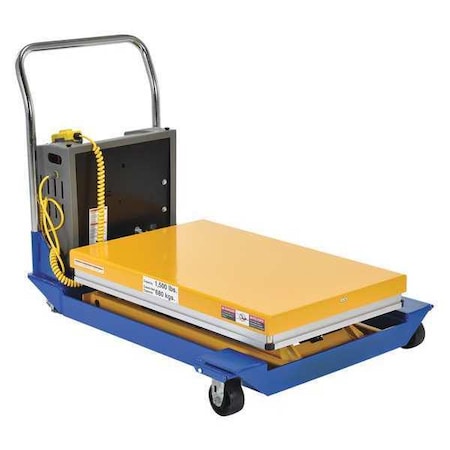 ScissorLiftTable, 59in, 36in, Steel, 1, 000lb MPN:CART-24-10-DC