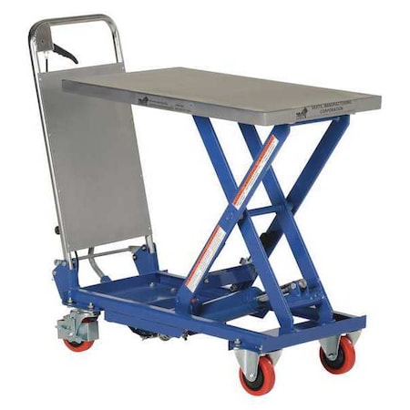 Hydraulic Scissor Cart, 400 lb. Cap, 27-1/2