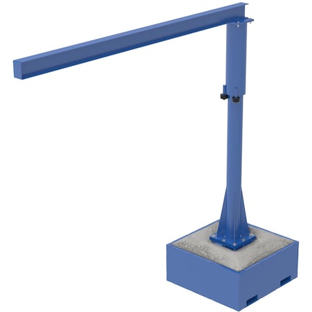 Portable Jib, Concrete Base, 10 ft., 250 MPN:JIB-CB-25-10-10-BC
