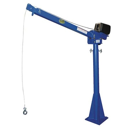 Davit Crane, 2, 000 lb Capacity, 51.25 in to 87.25 in Reach, 59-1/2 in to 106-1/2 in Lift Range MPN:WTJ-20-4-AC