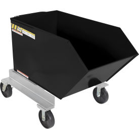 Vestil™ Steel Portable Tilting Hopper 1/2 Cu. Yd. 2000 lb. Capacity Black P-HOP-0.5-BK