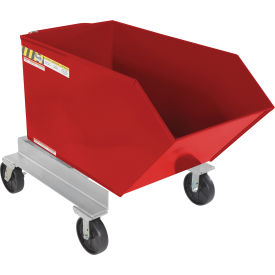 Vestil™ Steel Portable Tilting Hopper 1/2 Cu. Yd. 2000 lb. Capacity Red P-HOP-0.5-RD