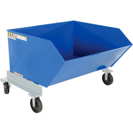 Vestil™ Steel Portable Tilting Hopper 1 Cu. Yd. 2000 lb. Capacity Blue P-HOP-1