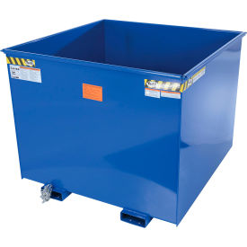 Vestil™ Steel Rotating Heavy Duty Box Hopper 2-1/2 Cu. Yd. 6000 lb. Capacity Blue R-250-HD-BL