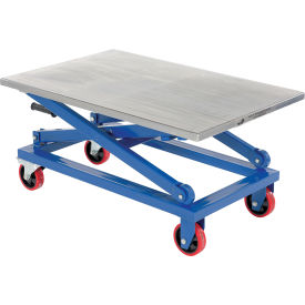 Mobile Hand Crank Mechanical Scissor Lift Table CART-1000-M 1000 Lb. Capacity - 40 x 26 Platform CART-1000-M