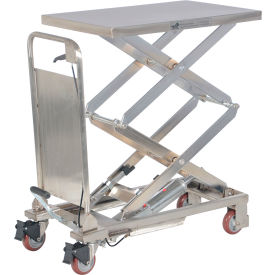 Vestil™ Stainless Steel Mobile Double Scissor Lift Table 27-1/2