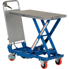 Vestil™ Hydraulic Scissor Cart 400 lb. Capacity Steel 27-1/2 x 17-1/2 Platform Blue CART-400