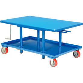 Vestil™ Steel Low Profile Post Table 30'W x 60''L Platform 2000 lb. Capacity Blue MT-3060-LP