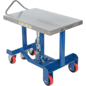 Vestil™ Steel Low Profile Post Lift Table 20''W x 30''L Platform 1000 lb. Capacity Blue PT12-10