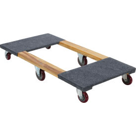 Vestil Six-Wheel Carpeted End Wood Deck Movers Dolly HDOC-2448-12 48x24 HDOC-2448-12